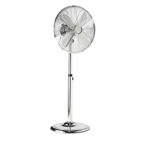 Ventilator metalic de podea Tristar VE-5951 cu suport, inox, 50 wati, diametru 40 cm, inaltime reglabila
