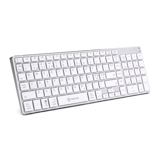 Tastatura Voxicon 300-White, Ultra Thin, Wireless -Produs resigilat