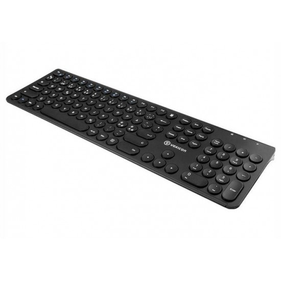 Tastatura Voxicon DK-282WL-B black, Slim Metal, Wireless -Produs resigilat