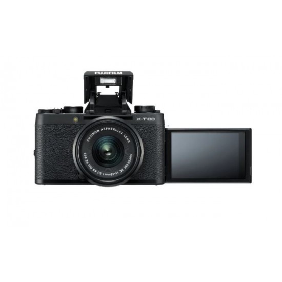 Aparat foto Fujifilm X-T100, 24.2 MP, 4k, Negru 