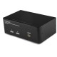 Switch KVM StarTech SV231DPDDUA, USB, DisplayPort dual, 2 porturi audio și hub USB 2.0 - Produs resigilat