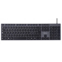 Tastatura Voxicon DK-285W Black, Slim Metal, Wired -Produs nou