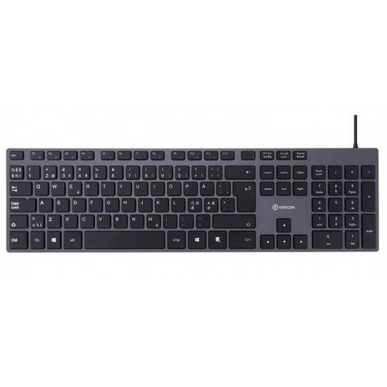 Tastatura Voxicon DK-285W Black, Slim Metal, Wired -Produs nou