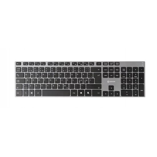 Tastatura Voxicon 295 black, Slim Metal, Wireless -Produs nou