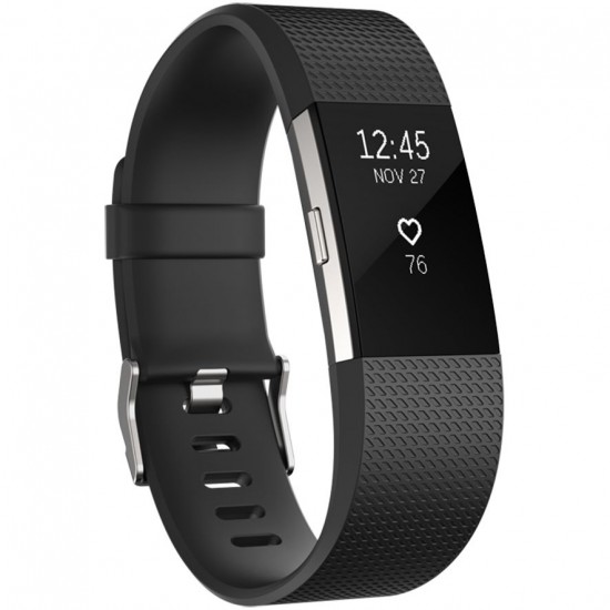 Bratara fitness Fitbit Charge 2, Black- Produs Resigilat