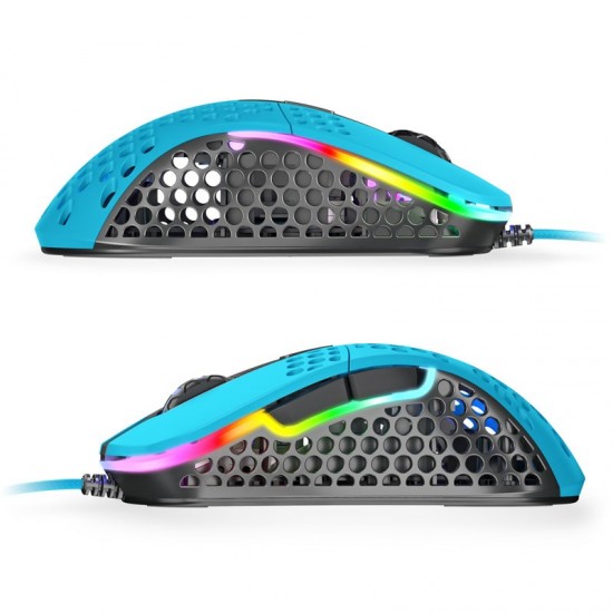 Mouse GAMING Xtrfy M4 RGB ultra-light blue - Produs resigilat